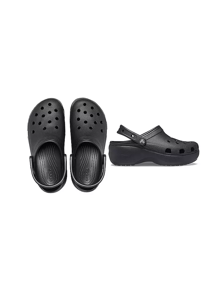 CROCS | Pantoletten CLASSIC PLATFORM CLOG | schwarz