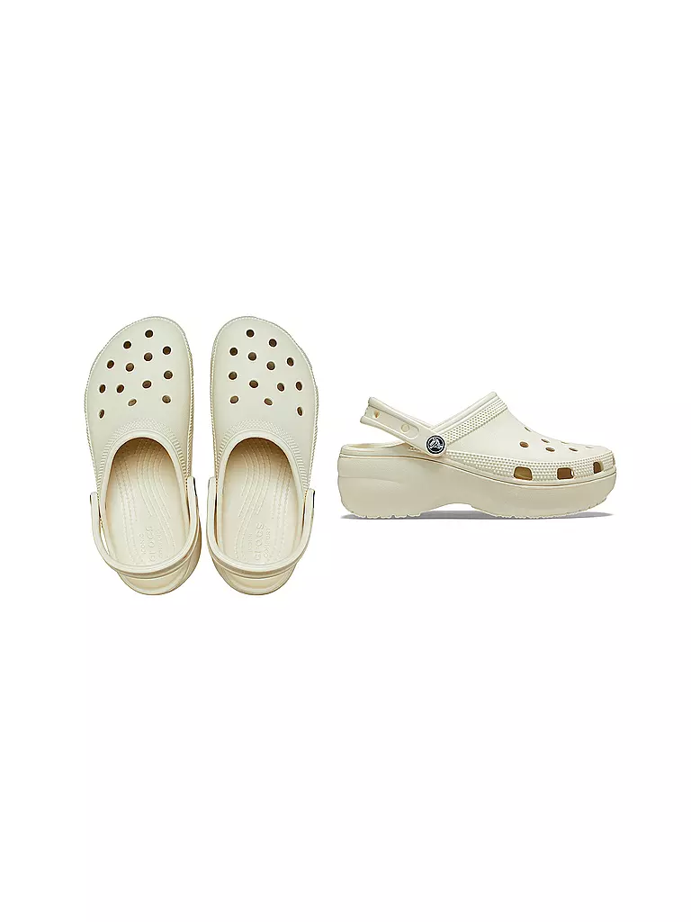 CROCS | Pantoletten CLASSIC PLATFORM CLOG | creme