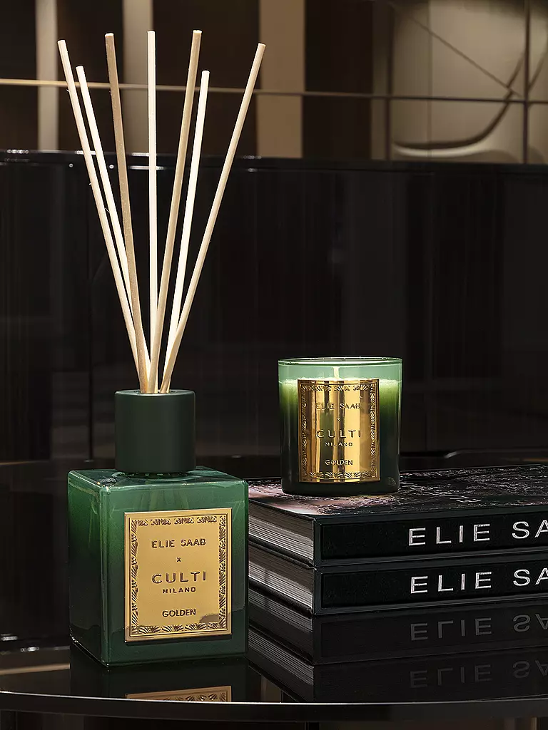 CULTI | Duftkerze Elie Saab x Culti Milano 270g Golden | dunkelgrün