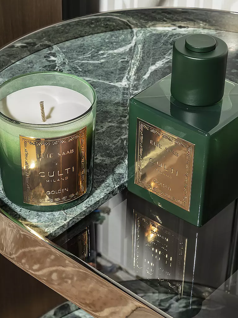 CULTI | Duftkerze Elie Saab x Culti Milano 270g Golden | dunkelgrün
