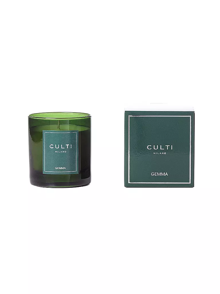 CULTI | Weihnachtskerze 270g klein GEMMA Grün | 