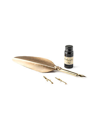 DALLAITI | Schreibset mit großem goldenen Federstift Gold