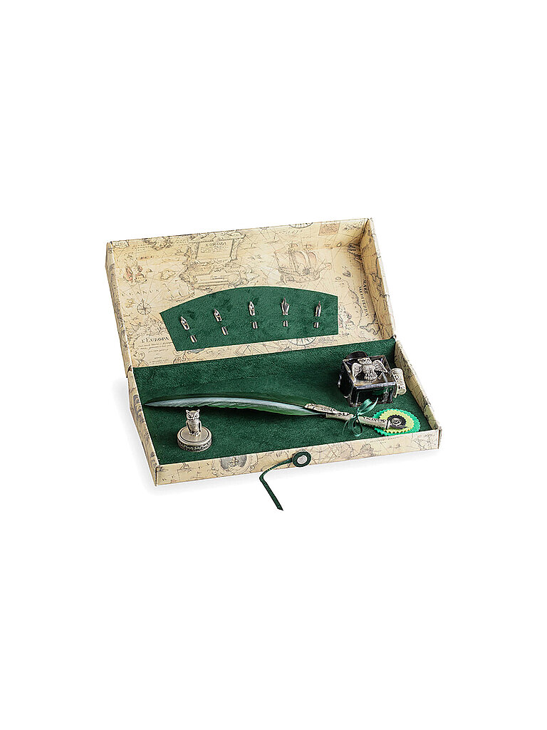 DALLAITI Schreibset mit Federhalter Green grün