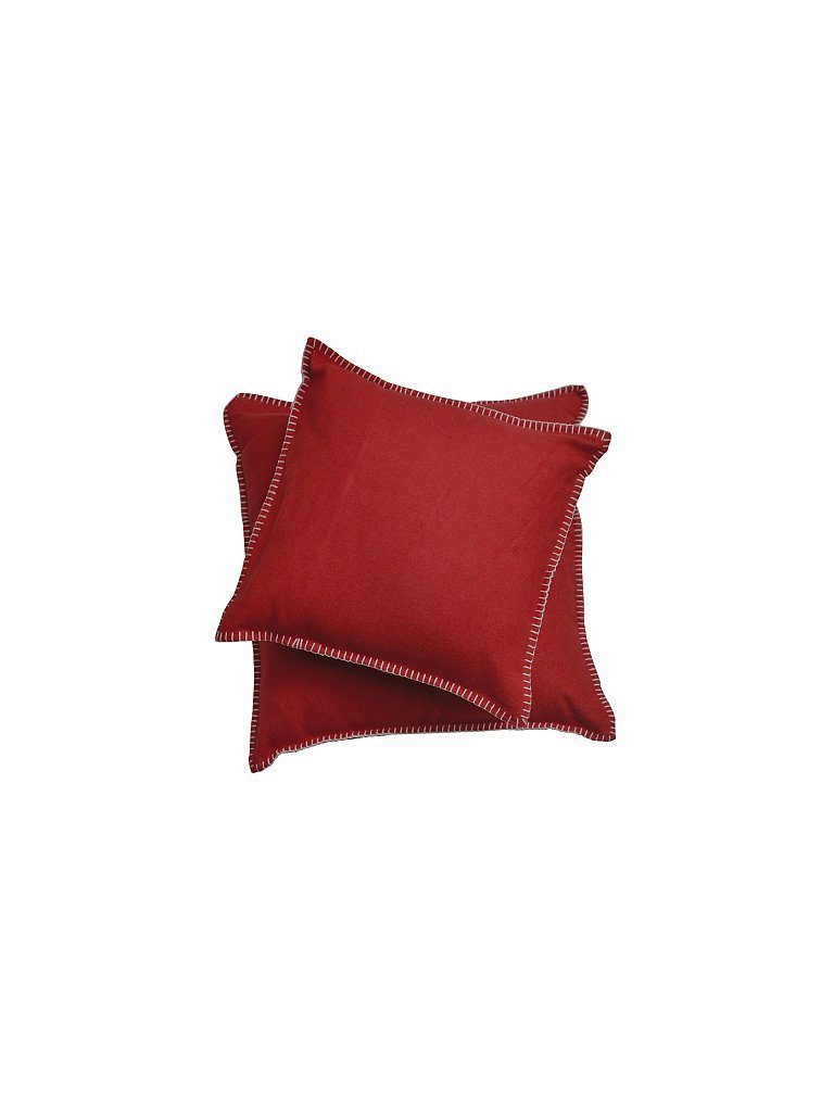 Kissenhülle mit Zierstich 50x50cm (Rot) rot baby