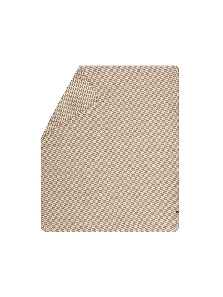 DAVID FUSSENEGGER Plaid MERANO Vague 160x200cm Naturel beige