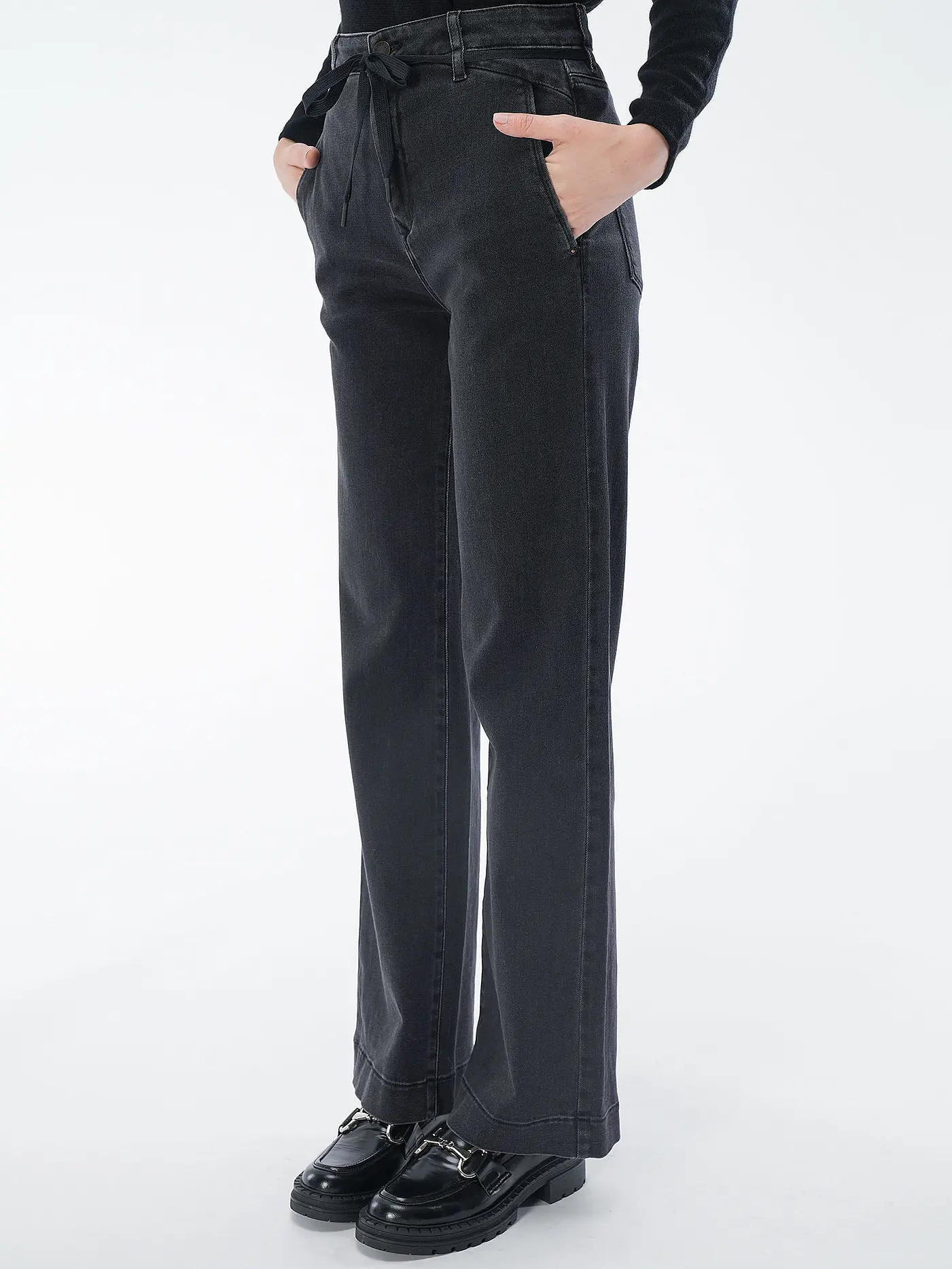 DAWN DENIM | Jeans Flared Fit | schwarz