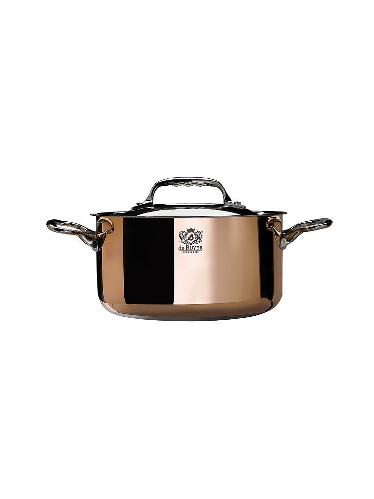 DE BUYER Kochtopf Prima Matera 24cm 5,4l (Kupfer) braun