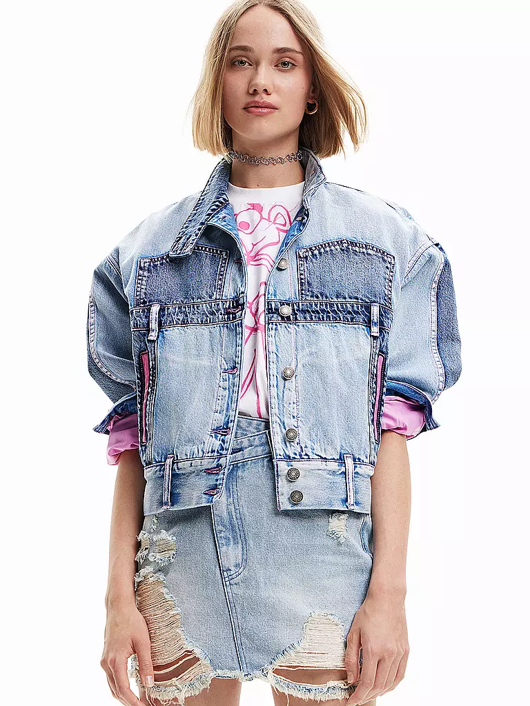 DESIGUAL | Jeansjacke PINK PANTHER | blau