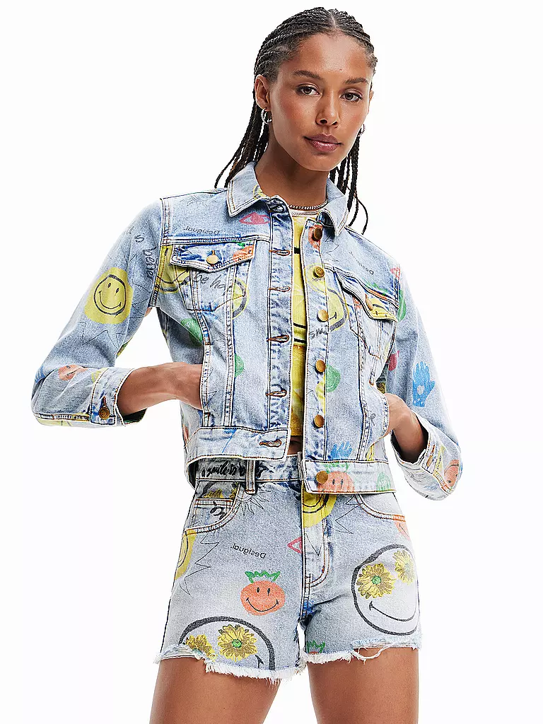 DESIGUAL | Jeansjacke SMILEY | blau