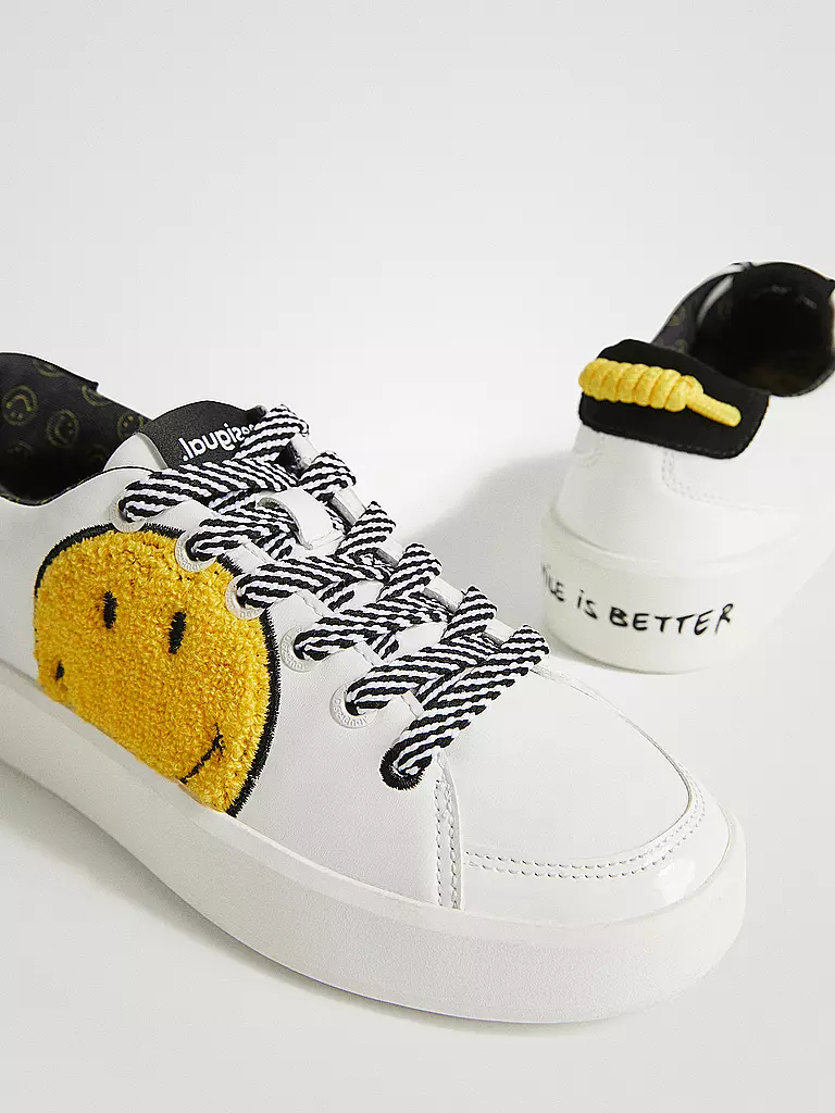 DESIGUAL | Sneaker Smiley | weiss