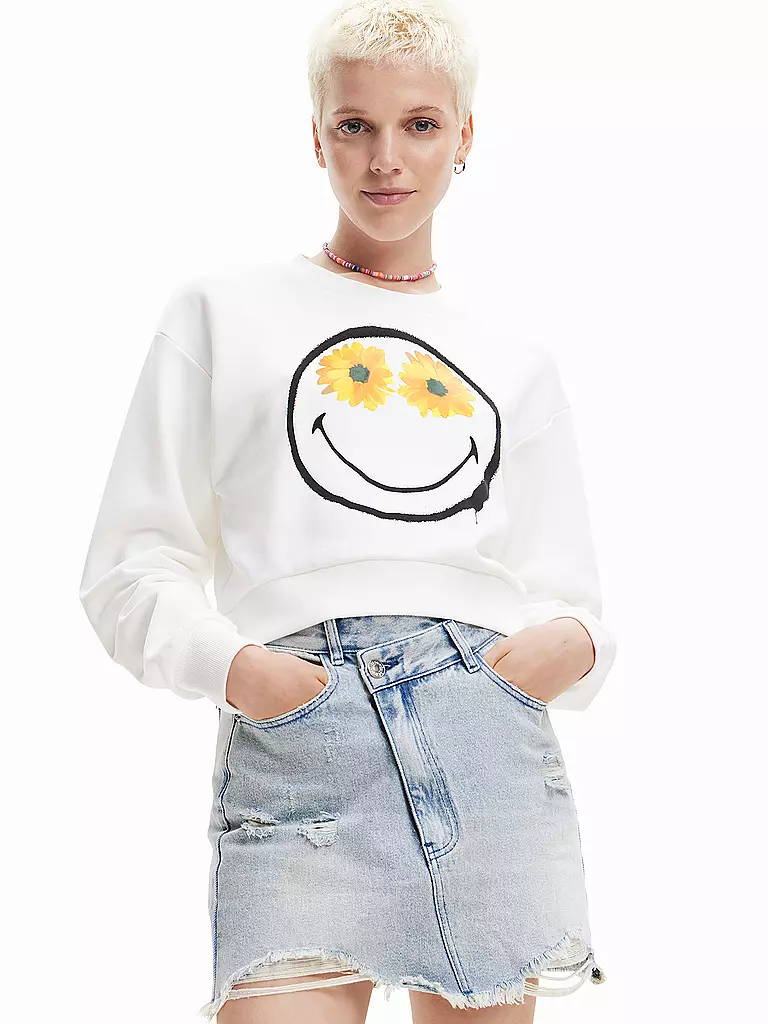 DESIGUAL | Sweater SMILEY | weiss