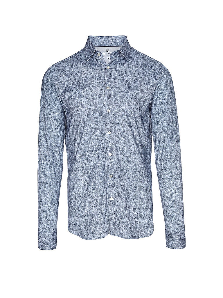Jerseyhemd Slim Fit dunkelblau S herren