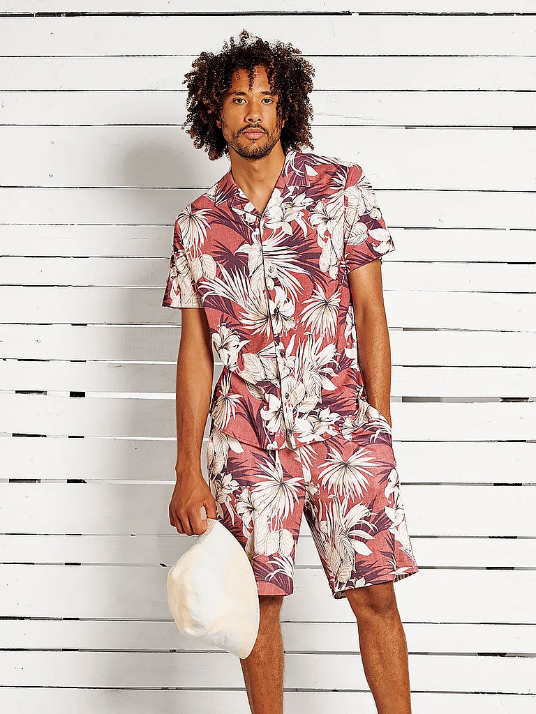Desoto Shirt Slim Fit Red/Beige M 2