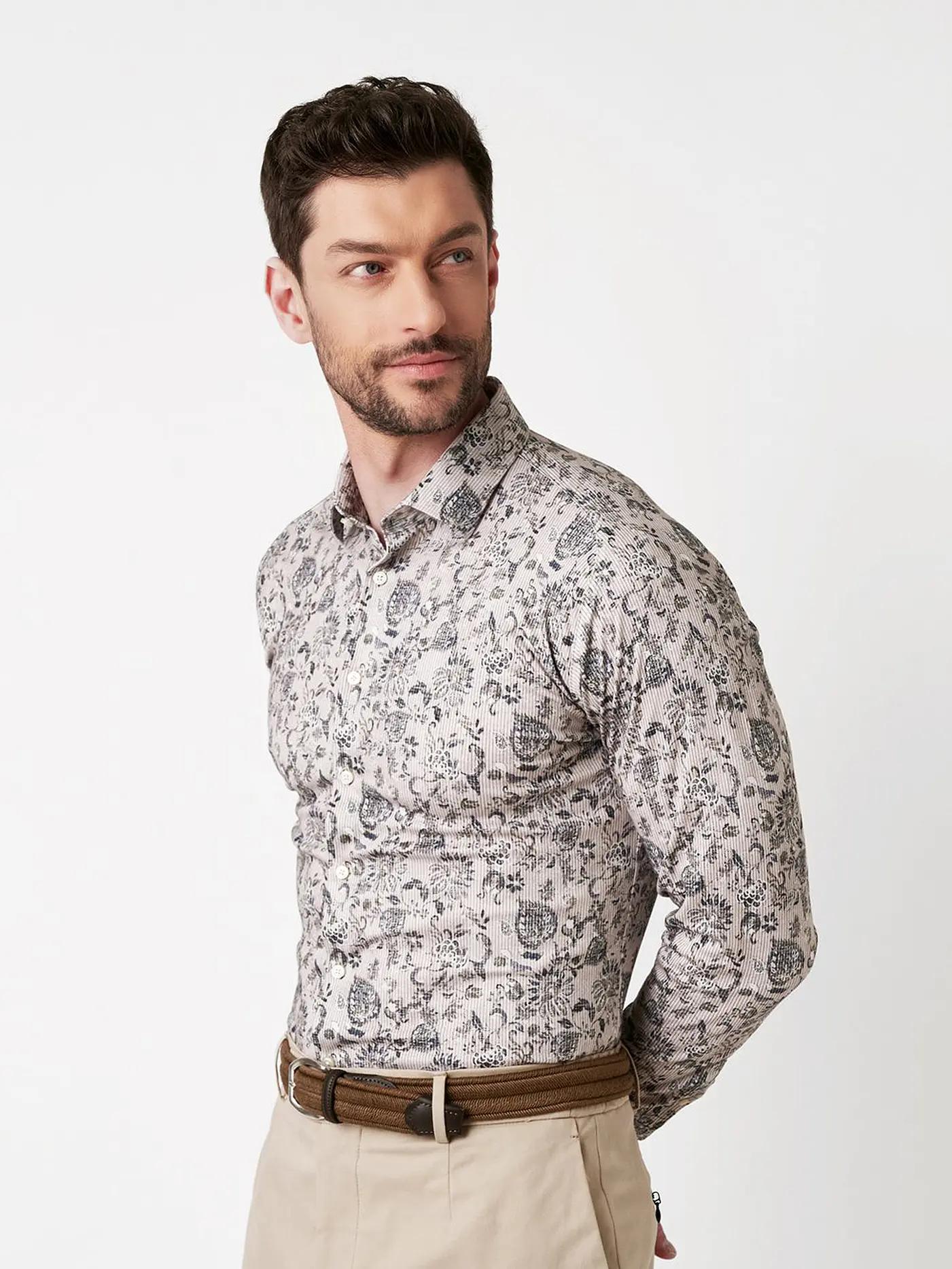 DESOTO | Jerseyhemd Slim Fit  | beige