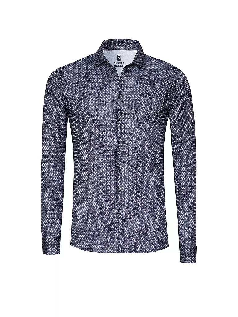 DESOTO | Jerseyhemd Slim Fit | dunkelblau