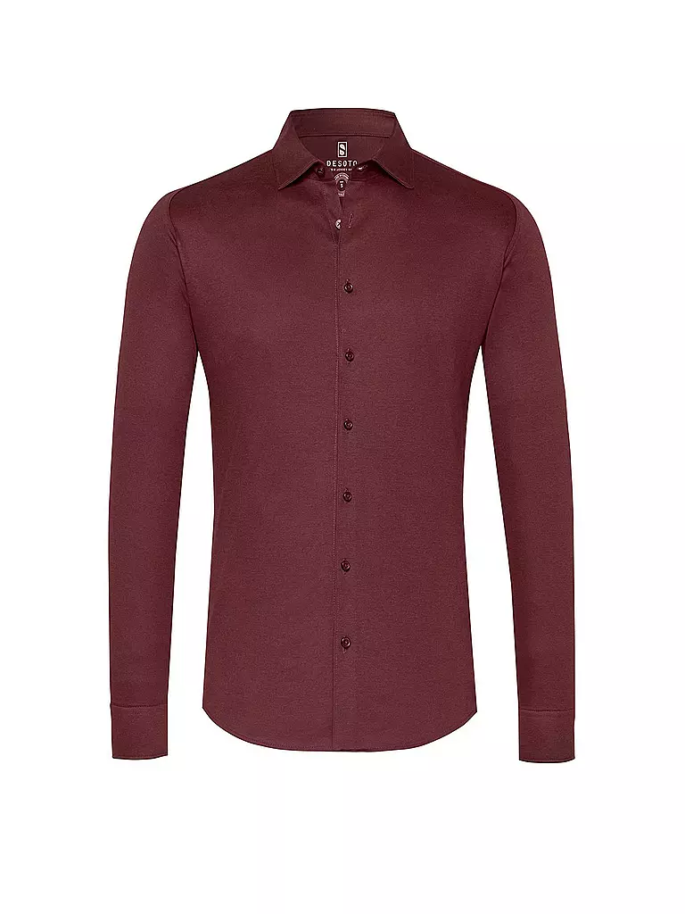 DESOTO | Jerseyhemd Slim Fit | dunkelrot
