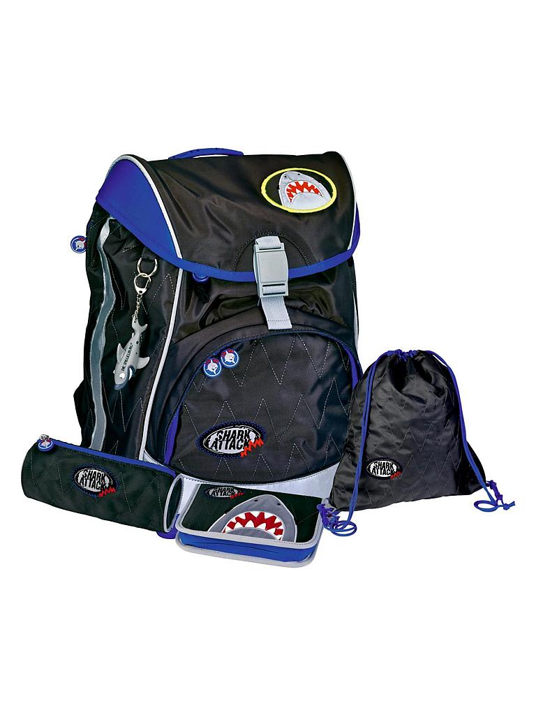 DIE SPIEGELBURG | Captn Sharky - Schulranzen-Set 4-tlg. "Flex Style - Shark Attack" | 