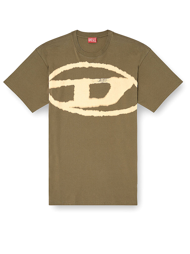 DIESEL T-Shirt BLEACH  olive | XXL