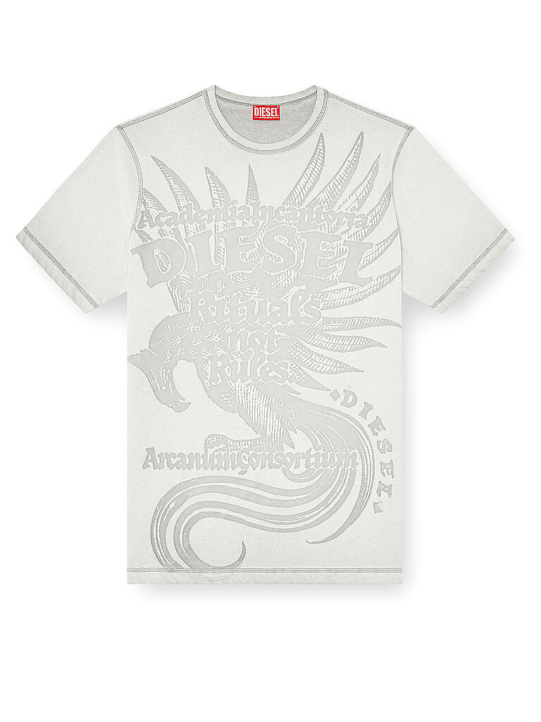 DIESEL T-Shirt T-RAWJUST-AA1 hellgrau | S
