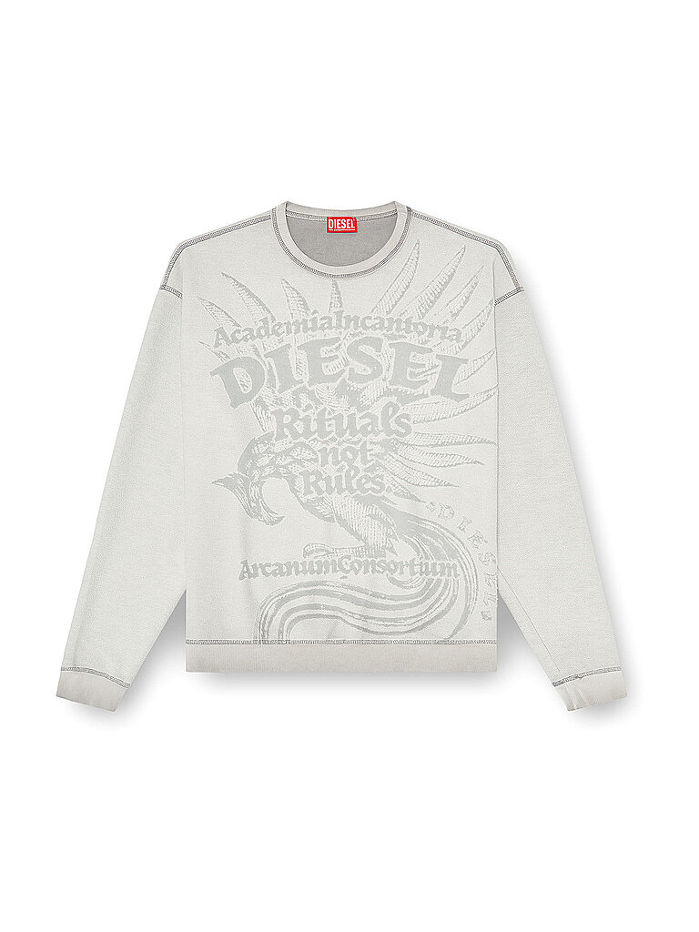 DIESEL Sweater S-ARON-RAW hellgrau | S