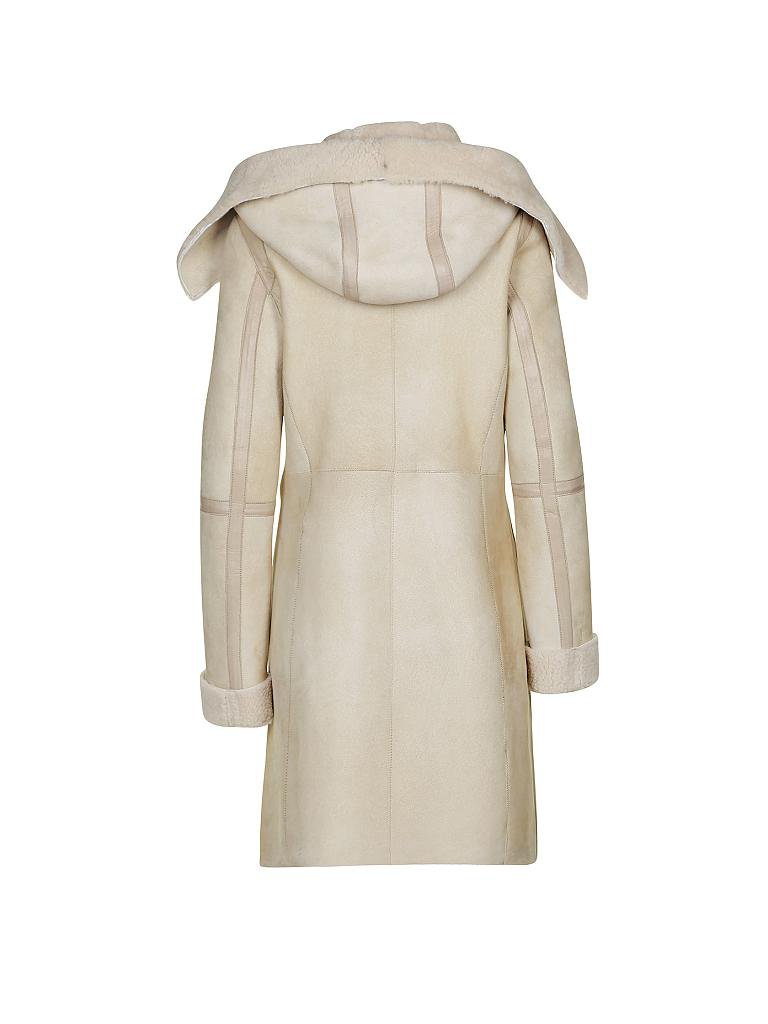 DIESEL Ledermantel beige