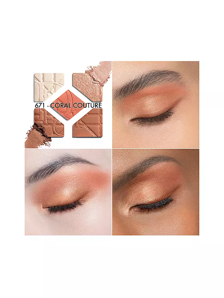 DIOR | Diorshow 5 Couleurs Cannage Limitierte Edition (671 Coral Couture) | hellbraun