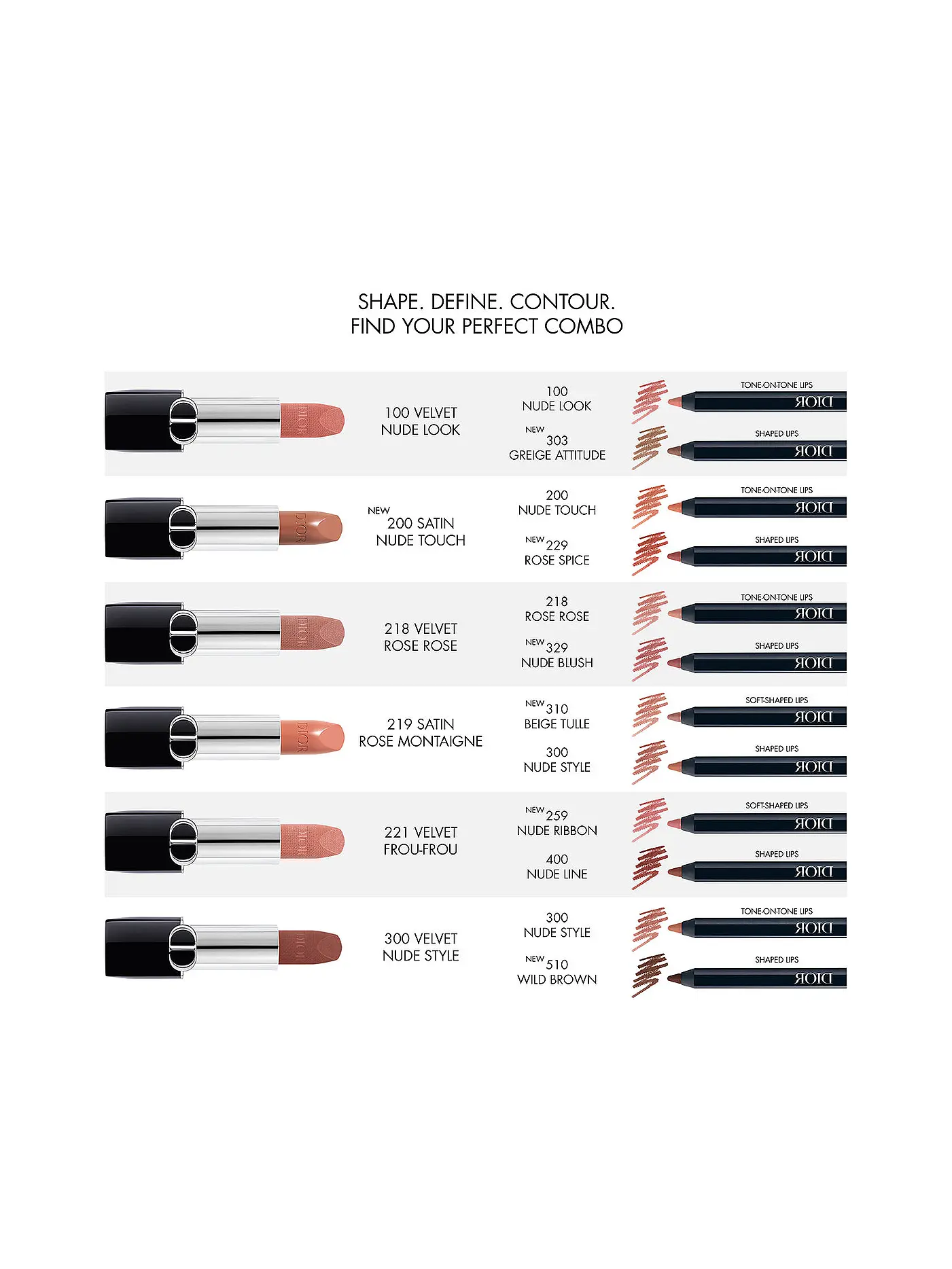 DIOR | Lippenkonturenstift - Rouge Dior Contour (303 Greige Attitude) | hellbraun