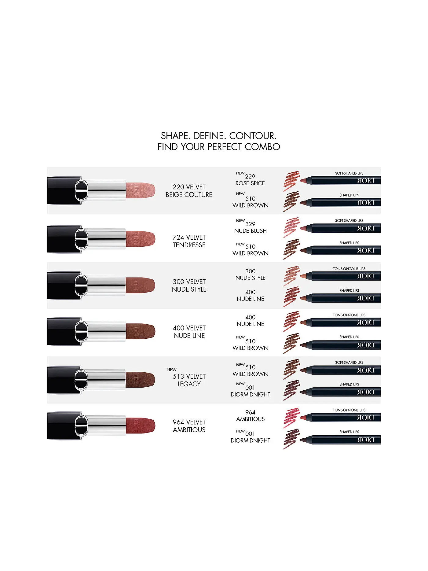 DIOR | Lippenkonturenstift - Rouge Dior Contour (303 Greige Attitude) | hellbraun