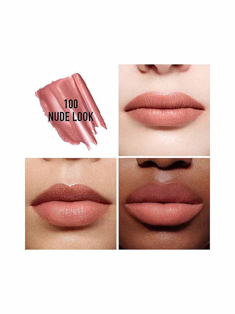 DIOR | Lippenstift - Rouge Dior Balm Satin ( 100 Nude Look )  | braun