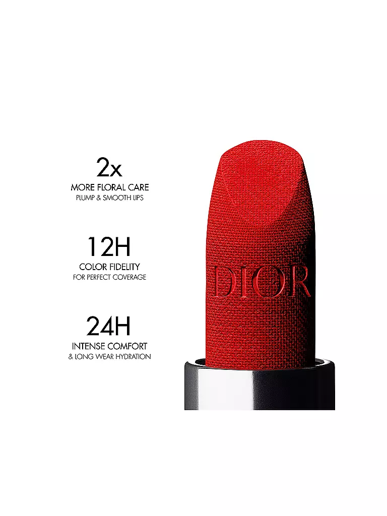 DIOR | Lippenstift - Rouge Dior Satin Lipstick (999 Satin Finish) | rot