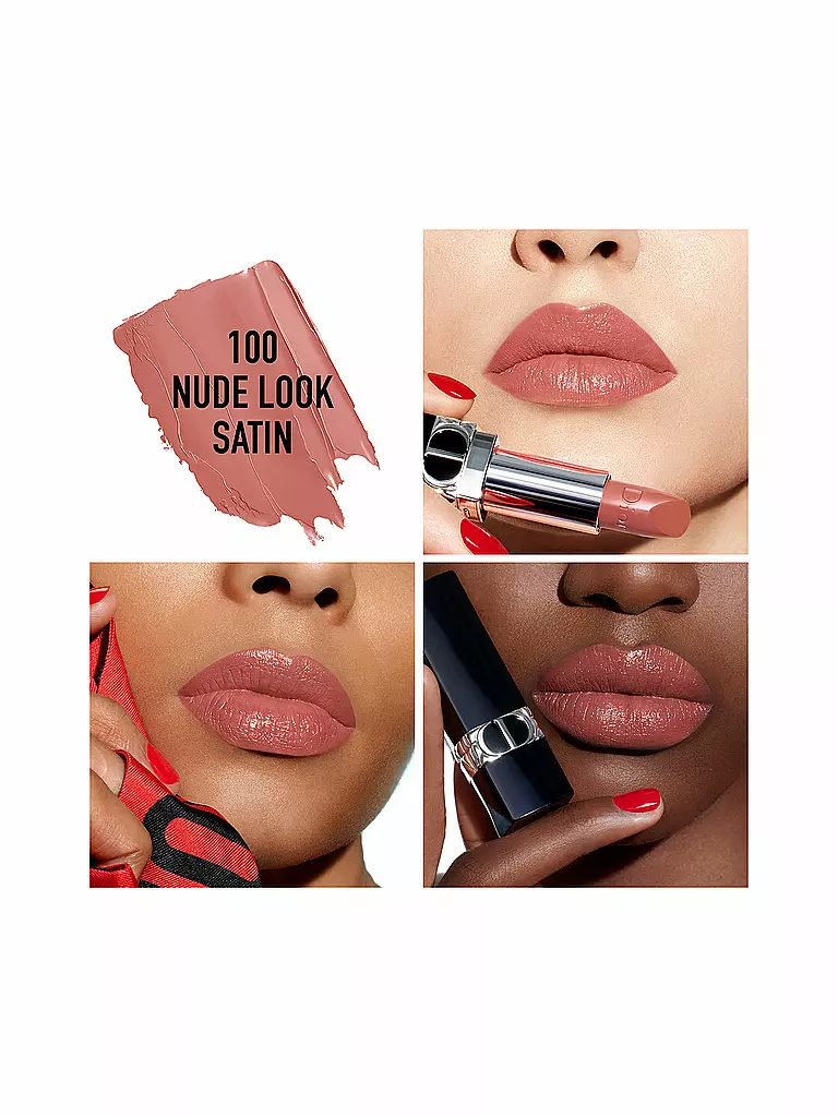 DIOR | Lippenstift - Rouge Dior Satin Refill ( 100 Nude Look )  | braun