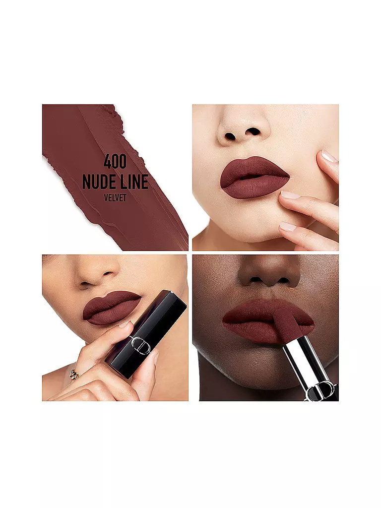 DIOR | Lippenstift - Rouge Dior Velvet Lipstick (400 Nude Line) | braun