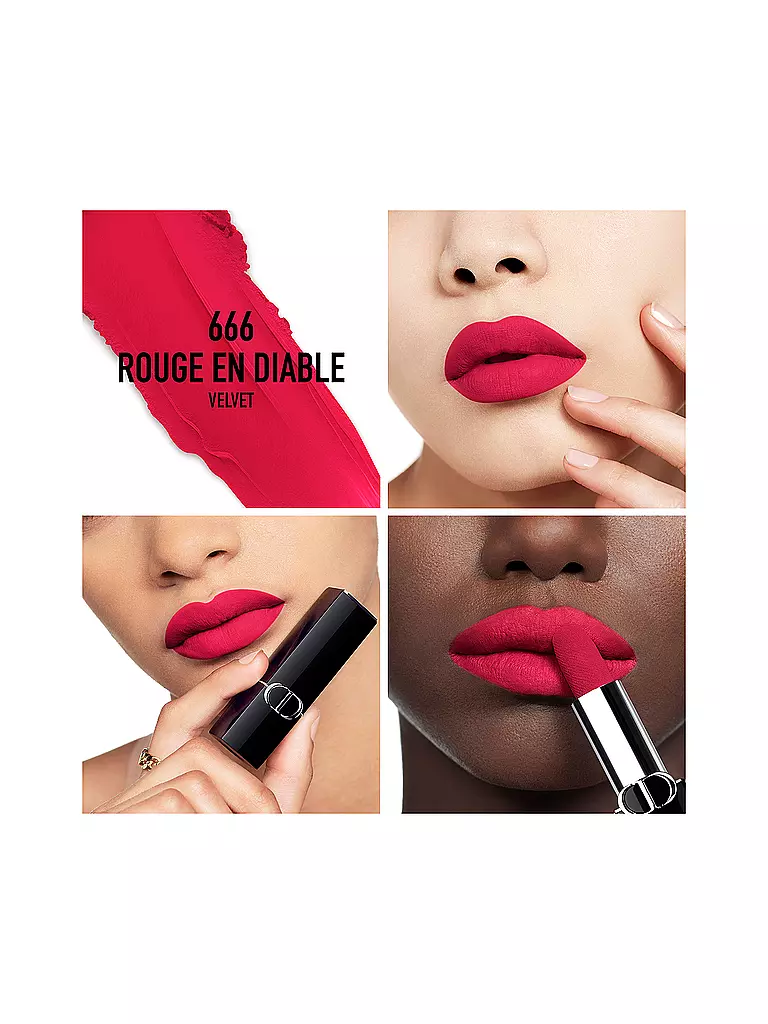 DIOR | Lippenstift - Rouge Dior Velvet Lipstick (666 Rouge en Diable) | rot