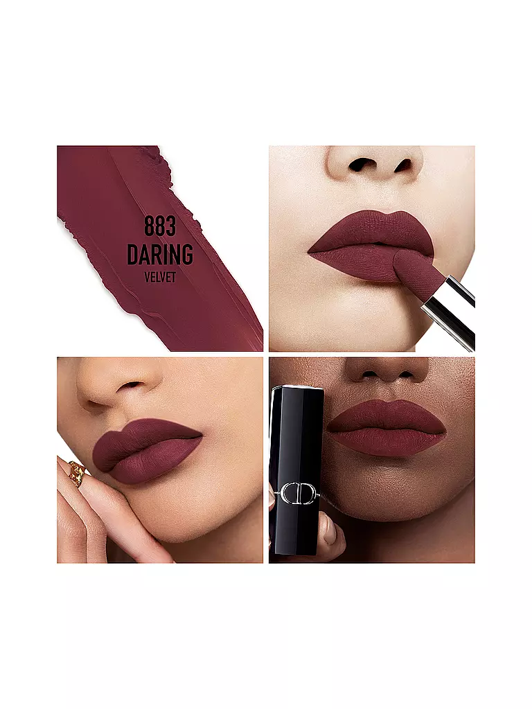 DIOR | Lippenstift - Rouge Dior Velvet Lipstick (883 Daring) | dunkelrot