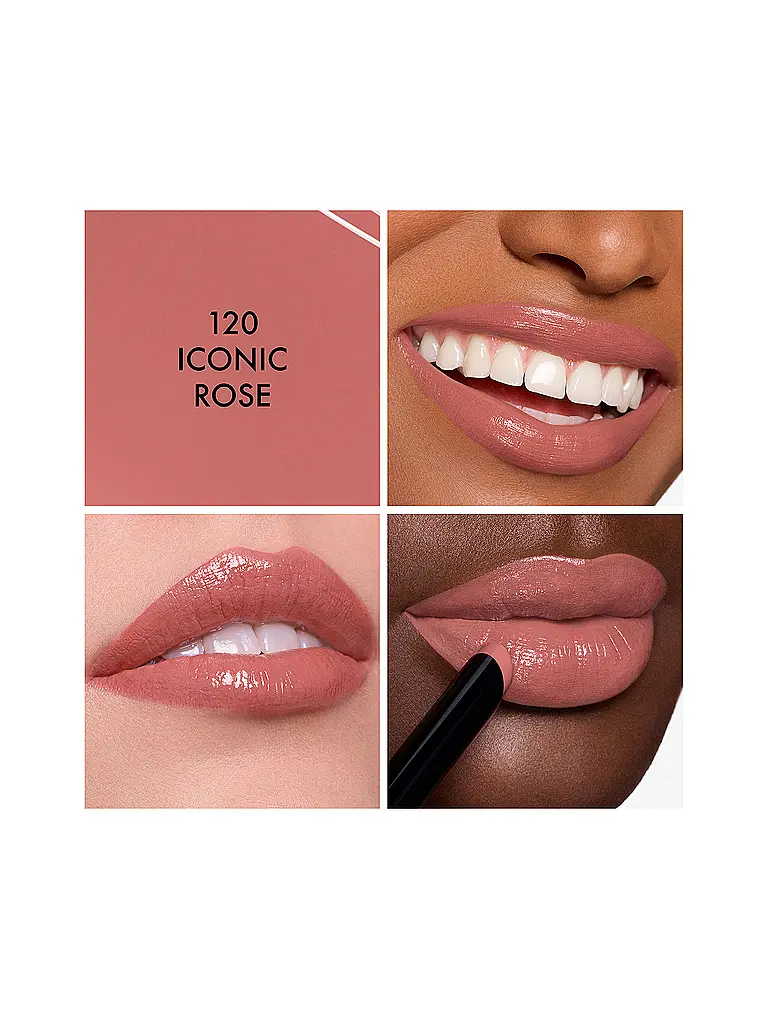DIOR | Rouge Dior On Stage - Lippenstift der lange hält und nicht austrocknet mit Shine-Finish (120 Iconic Rose) | rosa