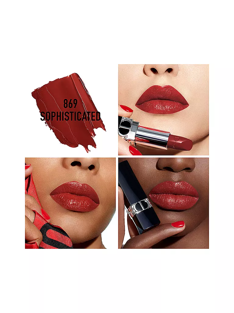 DIOR | Rouge Dior Satin Lippenstift ( 869 Sophisticated )  | rot