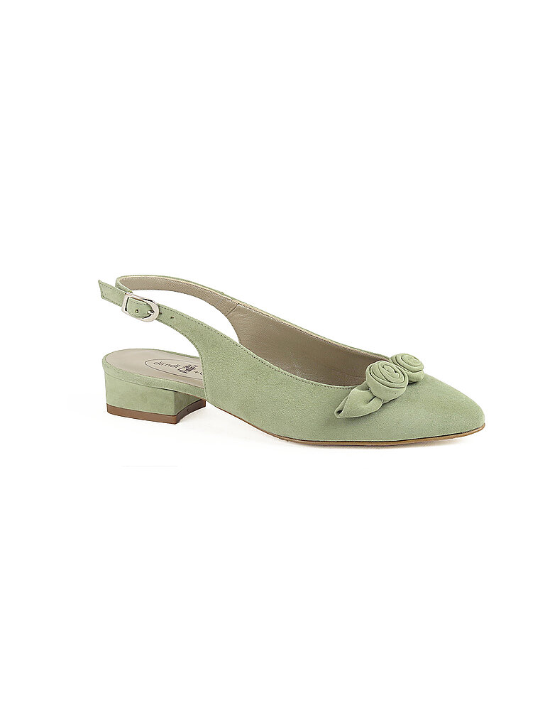 DIRNDL & BUA Trachtenschuhe - Pumps grün | 38
