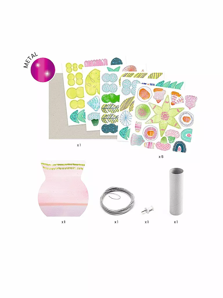 DJECO | Papierblumenstrauß Basteln - Filigrane Blumenpracht | keine Farbe