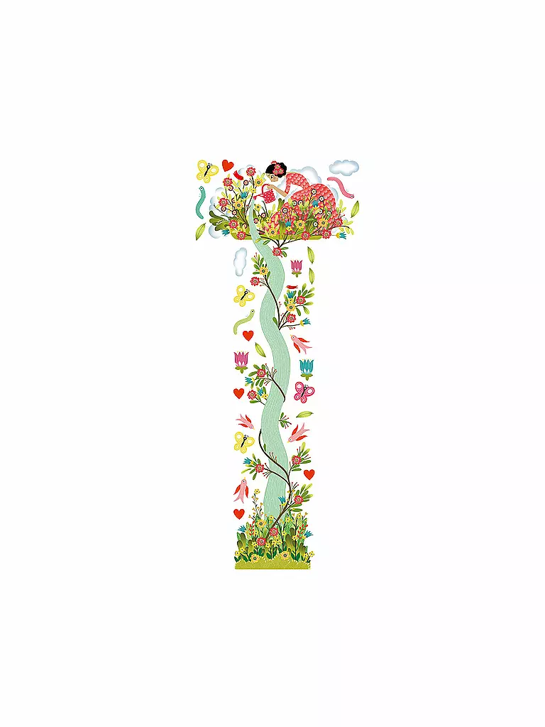 DJECO | Wandsticker - Junges Mädchen im Garten | keine Farbe