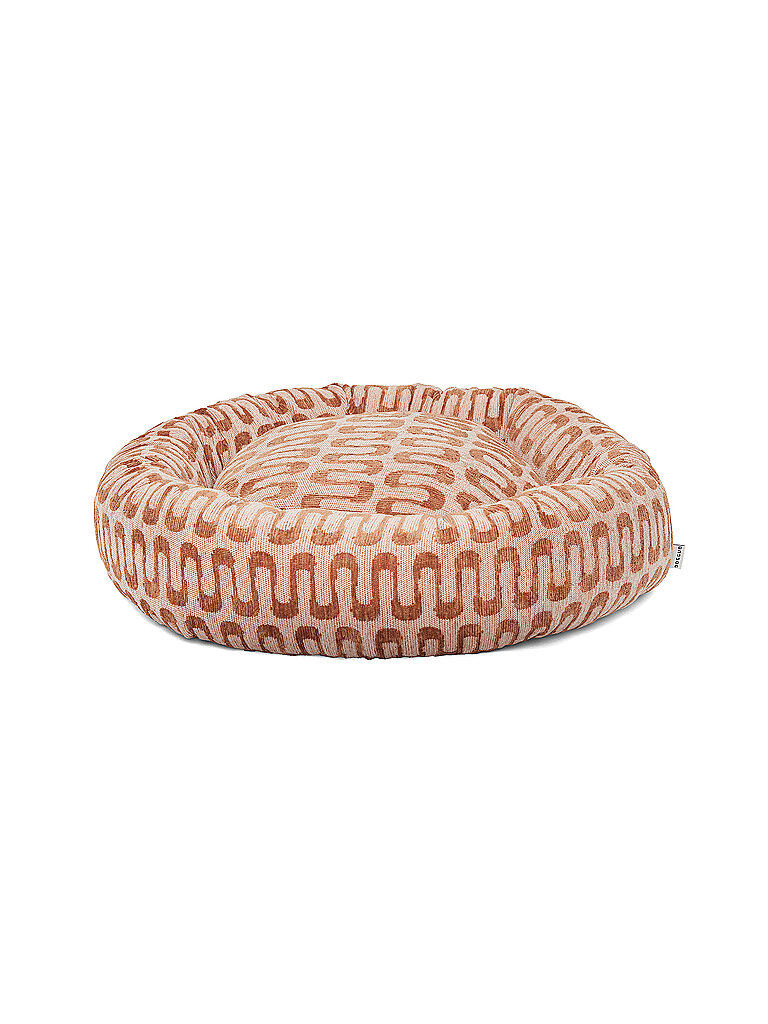 DOGGUO Hundebett ROUND RETRO-WAVE braun | S