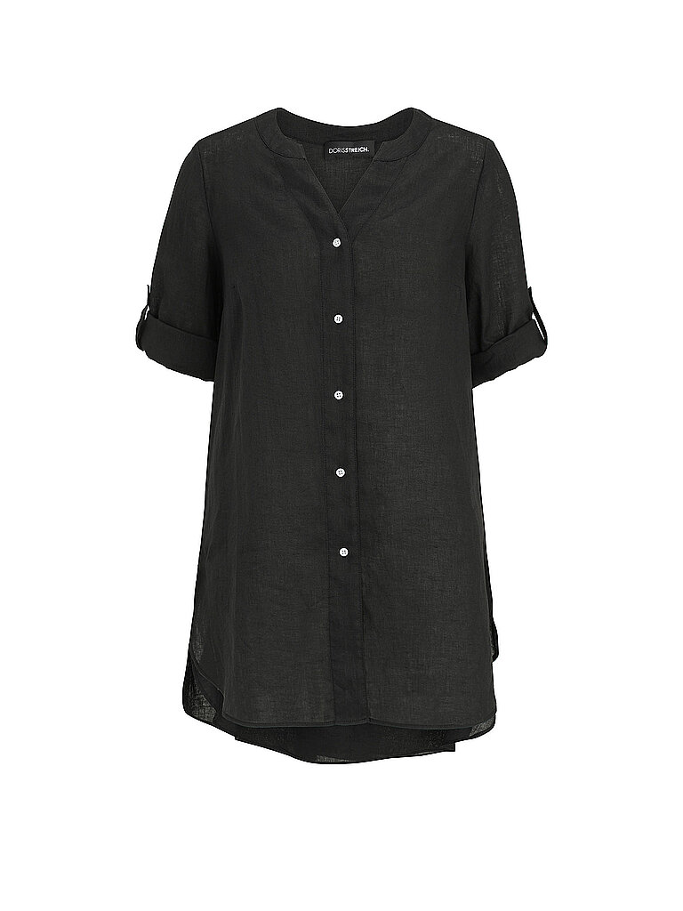 DORIS STREICH Leinenbluse schwarz | 50