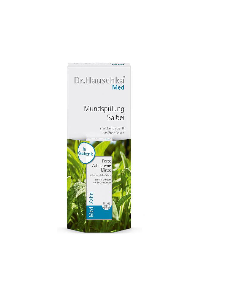 DR. HAUSCHKA | Geschenkset - Mundspühlung Salbei mit Geschenk 300ml/8ml | transparent