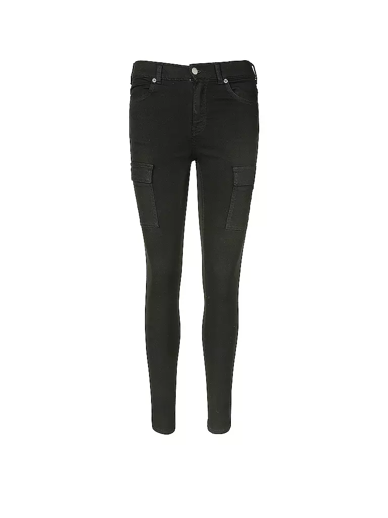 DR.DENIM | Cargohose Skinny Fit Lexy Cargo | schwarz