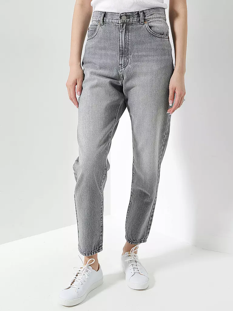 DR.DENIM | Mom Jeans Nora Highwaist 7/8 | grau