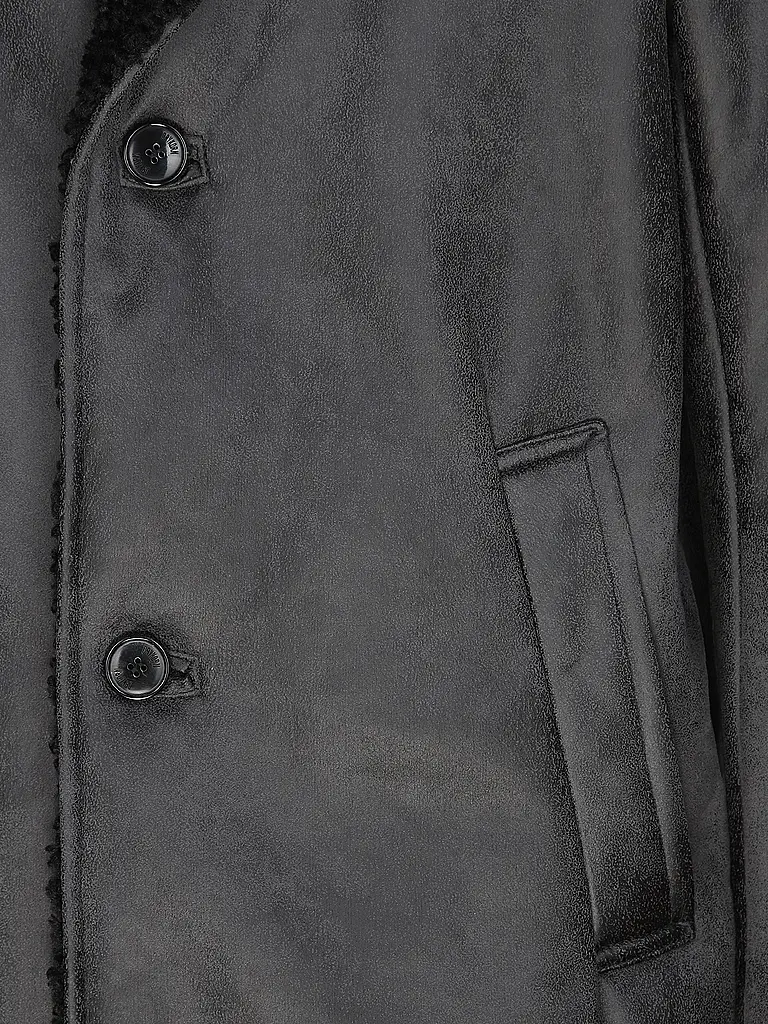 DRYKORN | Jacke in Lederoptik  | Schwarz