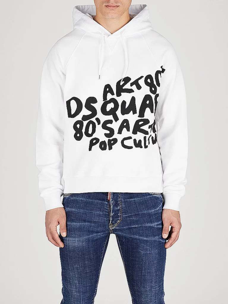 DSQUARED2 Sweat à Capuche Blanc M 4