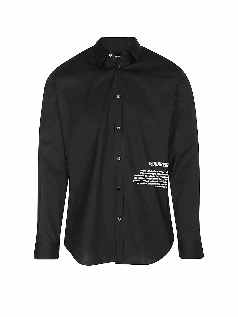DSQUARED2 Hemd Regular Fit  schwarz | 50