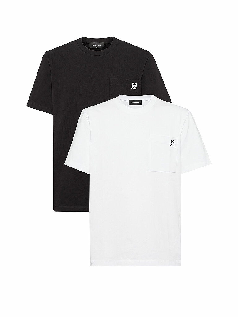 DSQUARED2 T-Shirt 2er Pkg. schwarz