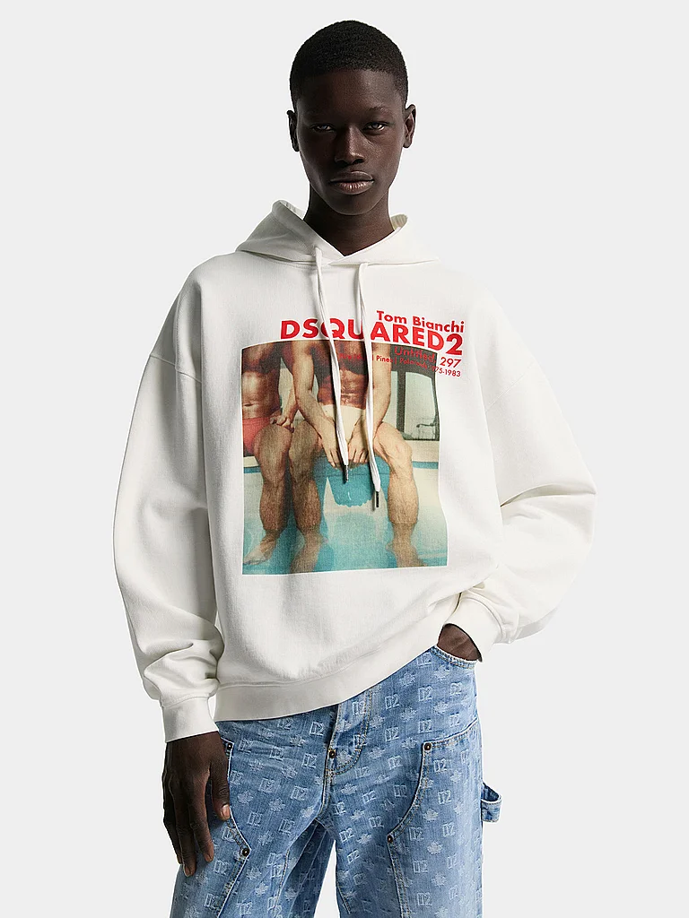 DSQUARED2 Sweat à Capuche Blanc M 2