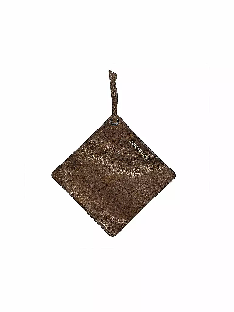 DUTCH DE LUXE | Leder Topflappen 20x20cm Vintage Brown | braun